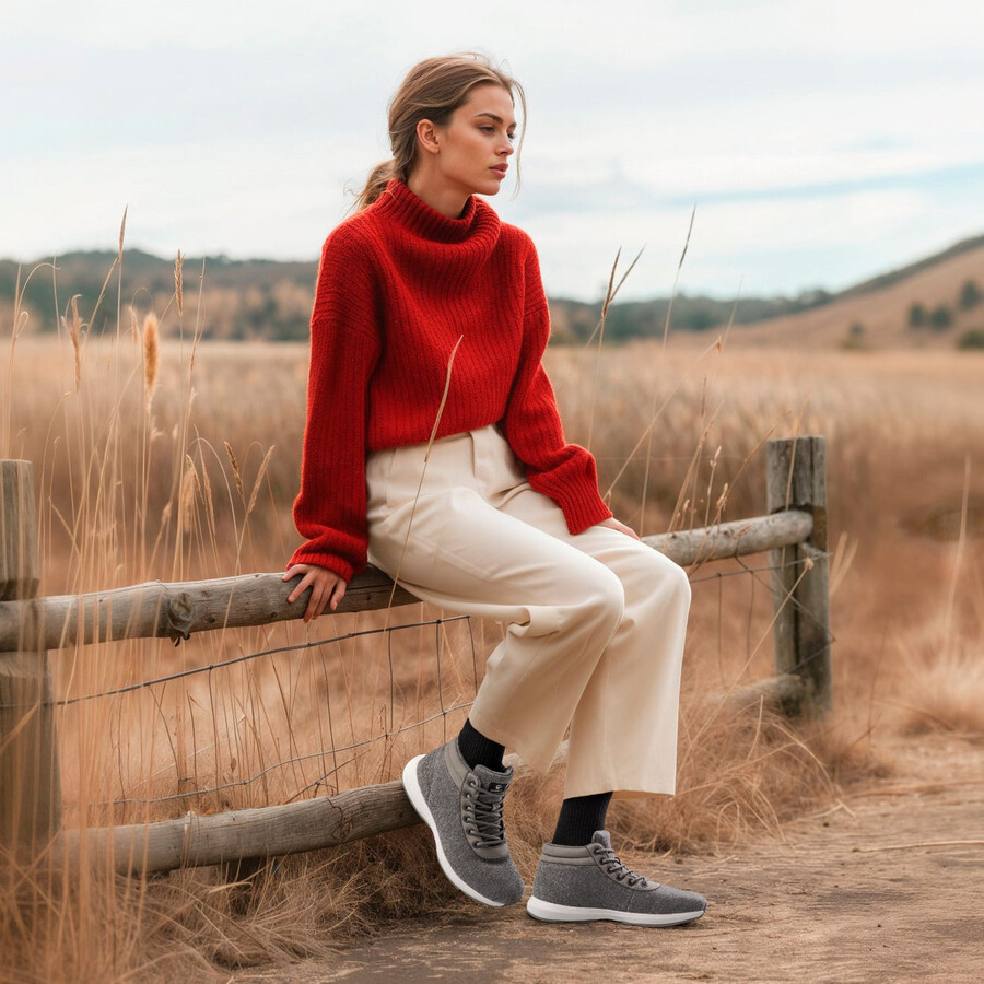 damen-sneaker aus wolle hoch geschnitten